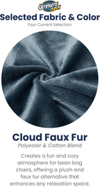 Ultimate Sack 5000 5-Foot Bean Bag Chair, Cloud Fur Cover – Oversized Foam Lounger, Floor Seat, Small Sofa, or Couch Bed for Living Area, Gaming Room, or Reading Lounge