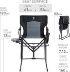 EVER ADVANCED Portable 30.7" Seat Height Tall Camping Directors Chair | Folding Chair High Foldable Bar Stool with Side Table for Makeup Artist, Sports Event, Craft Show, Supports 350LBS
