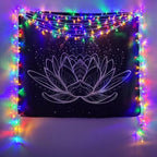 QITONG 165ft 500 LED String Lights Outdoor Waterproof, Multicolor Christmas Light with 8 Modes, Clear Wire Indoor Christmas Tree Lights Plug-in