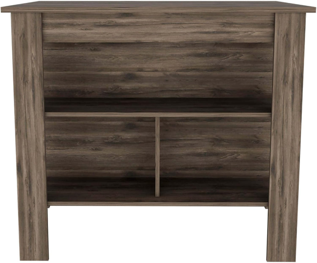 Brookvale 8-Shelf 2-Door 2-Piece Kitchen Set, Kitchen Island and Pantry Cabinet Dark Brown