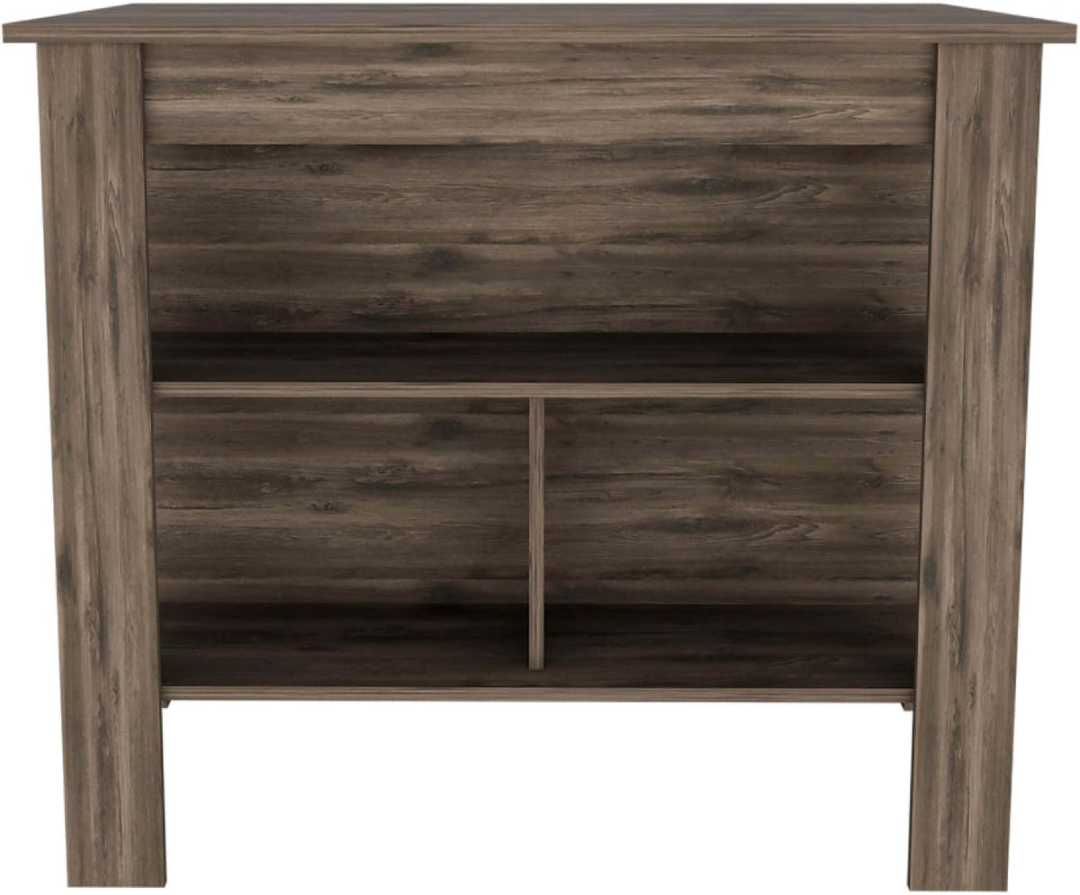 Brookvale 8-Shelf 2-Door 2-Piece Kitchen Set, Kitchen Island and Pantry Cabinet Dark Brown
