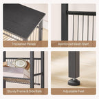 HOOBRO 15.7" Narrow Console Table for Small Space, 3 Tier Entryway Table with Adjustable Shelf, Behind Couch Table, Sofa Table, for Entryway, Hallway, Living Room, Black BB41XG01