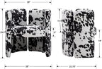 chairus Modern Dining Chairs Set of 2 Unique Sherpa Barrel Chairs Cute Comfy Upholstered Accent Chair for Living Room/Bedroom/Reception, Cow