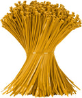 12 Inch Zip Ties Gold 1000 PCS, 50 Lbs- Heavy Duty Tensile Strength, Nylon PA66 UV Resistant Cable Ties for Indoor and Outdoor Use - Ideal for object bundling and fastening