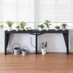 MOHOPE 78.8" Long Console Table with Power Outlets, 7.9" Narrow Sofa Table with USB & Type-C Ports, Skinny Behind Couch Tables with Charging Station, Entryway Table for Hallway, Living Room, Black