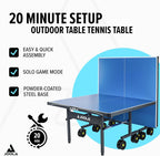 JOOLA NOVA Outdoor Ping Pong Table with Waterproof Table Tennis Net Set - Quick Assembly - All Weather Aluminum Composite Surface - Tournament Quality - Indoor & Outdoor Compatible