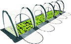 Portable PE Plastic Tunnel Greenhouse for Outdoors - Cambered Poly Transparent Long Greenhouses Clear Insulation Grow Tent Ideal for Backyards and Patio Vegetable Cultivation (5M)