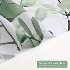 MitoVilla Extra Long Leaves Shower Curtain 72 x 84, Vintage Bathroom Shower Curtain with Plant Leaves, XL Rustic Spring Fabric Cloth Shower Curtains for Chic Bathroom Decor