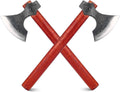 16" Throwing Axe Set with Beech Wood Handle, Professional Throwing Hatchet Set of Two, Viking Style Throwing Tomahawks with Steel Wedge for Adults' Competition and Outdoor Recreation, Red