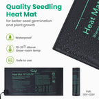 SOLIGT 2 Set 60-Cell Seed Starter Kit - Strong Seed Trays with Humidity Domes, Cell Trays and Seedling Heat Mats - Cloning, Propagation and Germination Station