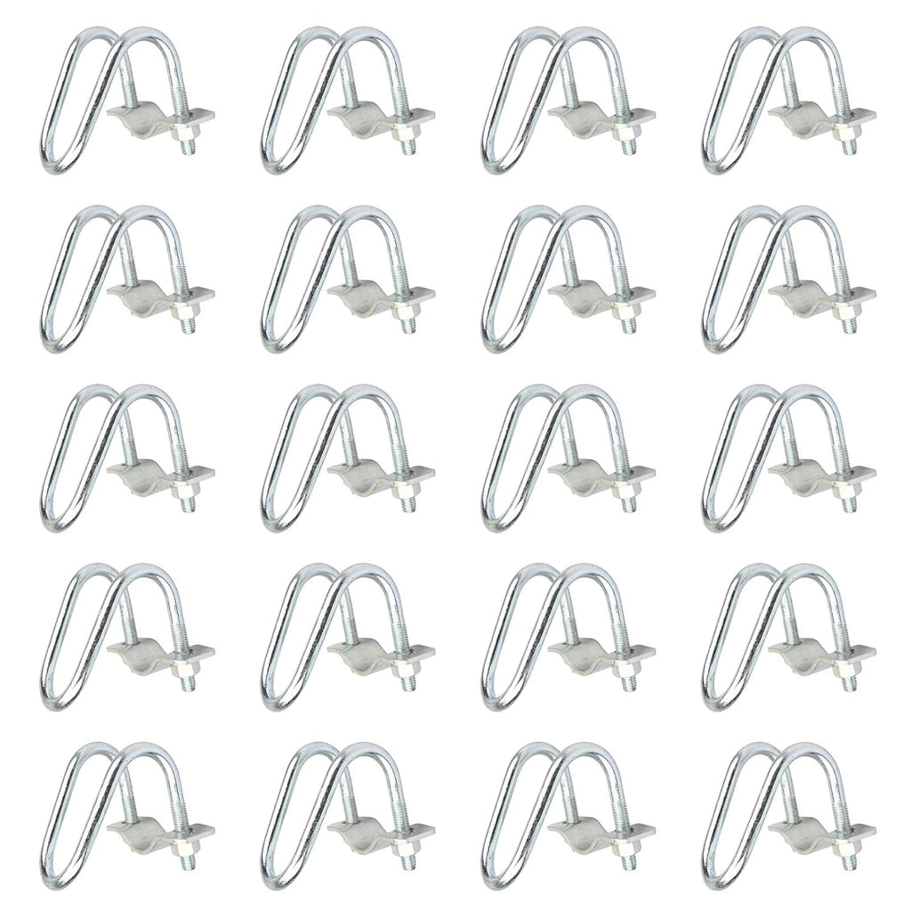 20 PCS Conduit Cross-Connector Vertical Pipe Clip for 3/4" EMT Electrical Pipe(OD 0.922"), Also Fits 1" Round Tube, Crossover Clamp for Greenhouse, Fence