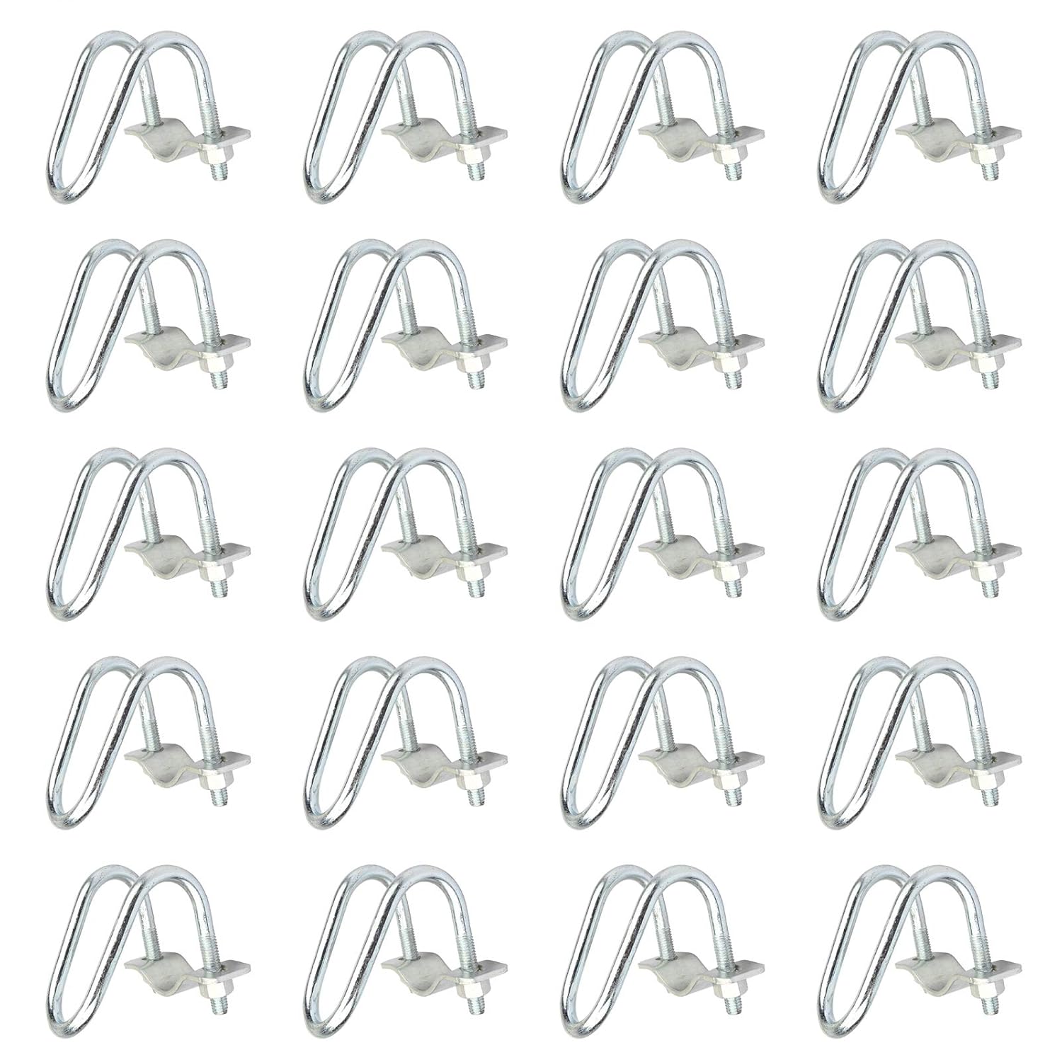 20 PCS Conduit Cross-Connector Vertical Pipe Clip for 3/4" EMT Electrical Pipe(OD 0.922"), Also Fits 1" Round Tube, Crossover Clamp for Greenhouse, Fence