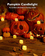 Homemory 24Pcs Flickering Flameless Candle Battery Operated, 200+Hours Fake Electric LED Tea Lights for Votive, Centerpiece Table Decorations, Wedding, Aniversary, Halloween, Christmas