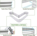 A ANLEOLIFE 3-Pack 12X3X1.5ft & 81x81x18 in Deep Root Galvanized Raised Garden Beds Outdoor for Planting Vegetables Flowers Herb, Antique White