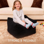 Square Corduroy Pouf Ottoman, Soft Fluffy Foot Stool with Foam Chunk Filling, Floor Pouf & Storage Ottoman for Living Room