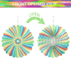 SPRING SONG Rainbow Mandala Kinetic Wind Spinner for Yard and Garden Stainless Steel Spinner Indoor and Outdoor Hanging Decor Crafts Ornaments Kinetic Art Spinner Hanging Wind Spinners Decor Gifts
