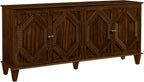 KEIKI 65.2" Mid Century Modern Sideboard Buffet Cabinet with Storage, Walnut Credenza Console Table with Adjustable Shelf, Farmhouse Coffee Bar Wine Cabinet for Living Room, Entryway, Kitchen, Walnut