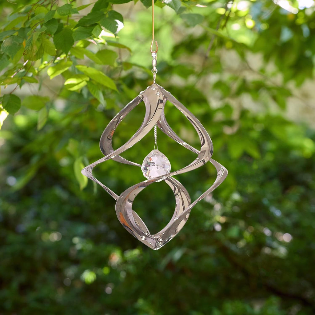 Red Carpet Studios The Original Helix Cosmix Wind Spinner, 11-Inch, Chrome and Crystal