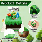 Pixel Birthday Candle Number 6, Themed Cake Party Decor | 2.36 Inch Game Pixel Number 6 Cake Candle Topper, Decor for Birthday Celebrations, Party Favors and Themed Gathering Supplies