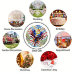 10 Inch 3D Flag Eagle Wind Spinner, Unique Metal Hanging Kinetic Wind Sculpture Gifts for Women Mom Grandma Wife, Outdoor & Indoor Decorations, Yard and Garden Ornament