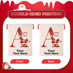 Personalized Santa Sack Custom Christmas Gift Bags for Kids Holiday Presents Sack Bags for Xmas Package Storage