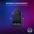 Razer Enki X Essential Gaming Chair, All-Day Comfort, Black | Built-in Lumbar Arch, Optimized Cushion Density, Dual-Textured, Eco-Friendly Synthetic Leather, Adjustable 152-degree Recline