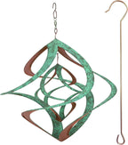 Red Carpet Studios Deluxe Double Helix Cosmix Wind Spinner, 14-Inch, Patina and Copper