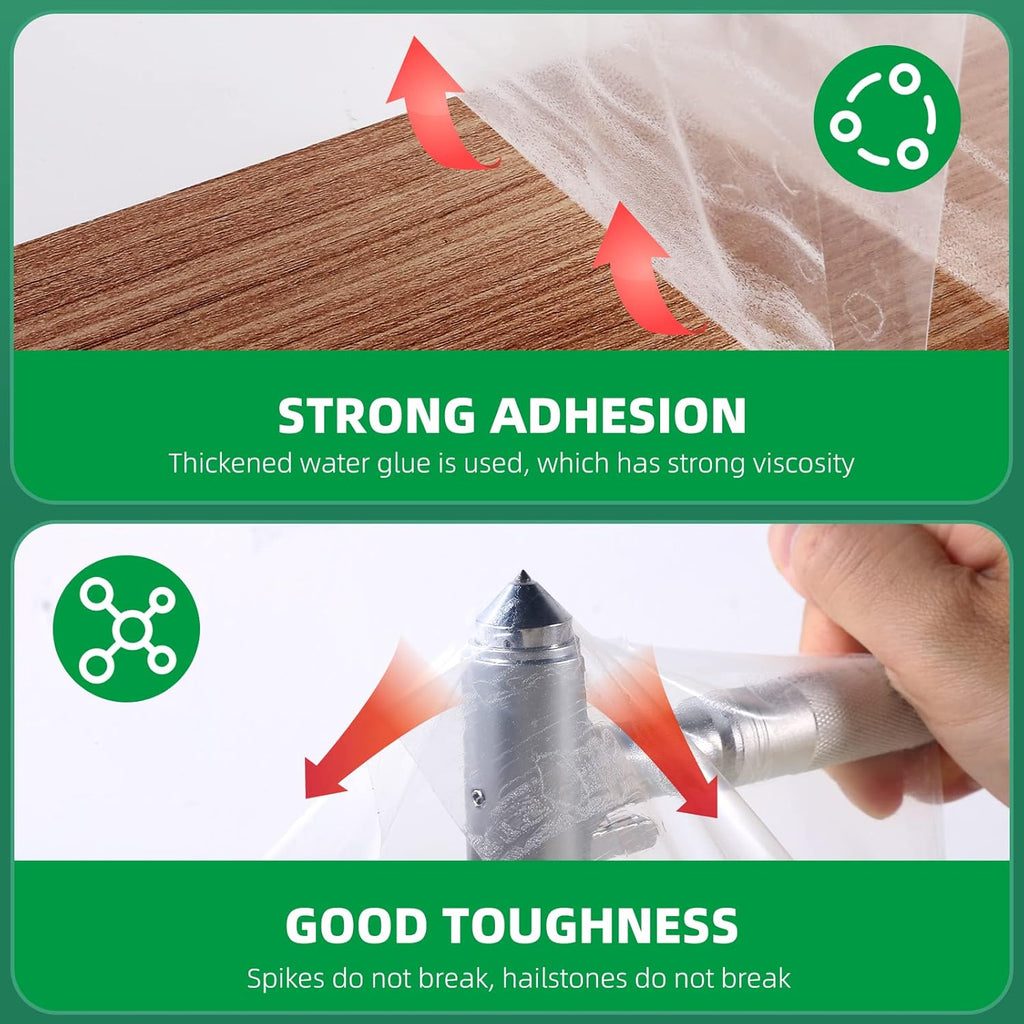 Greenhouse Repair Tape, 6.3 mil Thickness Greenhouse Plastic Tape, Clear UV Resistant Greenhouse Sheeting Coverings Film Tape(2inX213ft)