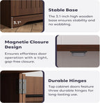 Furnify 72" Tall Kitchen Pantry, Farmhouse Pantry Storage Cabinet with Doors Organizer, Freestanding Cupboard with Adjustable Shelves, Rustic Buffet Cabinet for Kitchen, Dining Room, Bathroom, Walnut