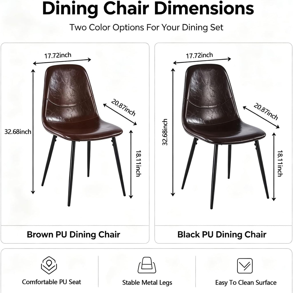 Extendable Wooden Dining Table with 4 Chairs for Small Space | extendable table，wooden dining table，dining table small space(black)