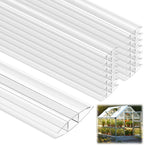 Tandefio 12 Pcs 4 ft Polycarbonate Greenhouse Panels H Connectors Fits 6 mm Polycarbonate Panels Clear Roofing Greenhouse Accessories