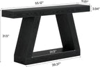 Tribesigns Farmhouse Console Table, 55-Inch Rustic Sofa Table with Storage, Industrial Wooden Entryway Table for Hallway, Living Room, Black & Brown