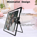 Black Floating Frame, 10"x12", Vertical, For Picture 9x11, 8.5x11, 8x10, 7x9, Tabletop Shelf Photo Frames, Classy Gift For Thanksgiving, Wedding, or Birthday