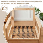 SOUJOY 131ft Upholstery Stay Wire for Sofa Furniture Springs, Paper Wrapped Wire 9 Gauge with 80 Clips, Couch Spring Repair Kit