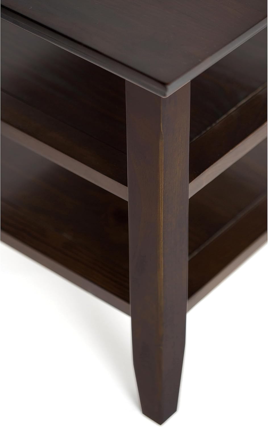 SIMPLIHOME Acadian Solid Wood 14 inch Wide Transitional-Style Narrow Side Tables in Brunette Brown for the Living Room and Bedroom (Set of 2)