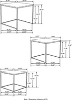 20" Natural Wood Stacking Nesting Tables, Set of Nesting Tables with Slender Metal Legs, Side Tables with Industrial Rustic Fusion for Versatile Home Living Spaces, Brown