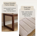 Bedroom Bench for End of Bed, 53.2" Modern Upholstered Chenille Fabric Entryway Bench & Window Bench, Footrest Stool Bench with Solid Wood Frame for Bedroom Living Room, Camel