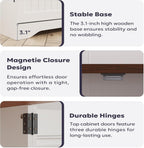 Furnify 72" Tall Kitchen Pantry Cabinet with Door Organizer, White | Farmhouse Rustic Tall Buffet Cabinet with Adjustable Shelves, Freestanding Storage Cupboard for Kitchen Dining Room Bathroom