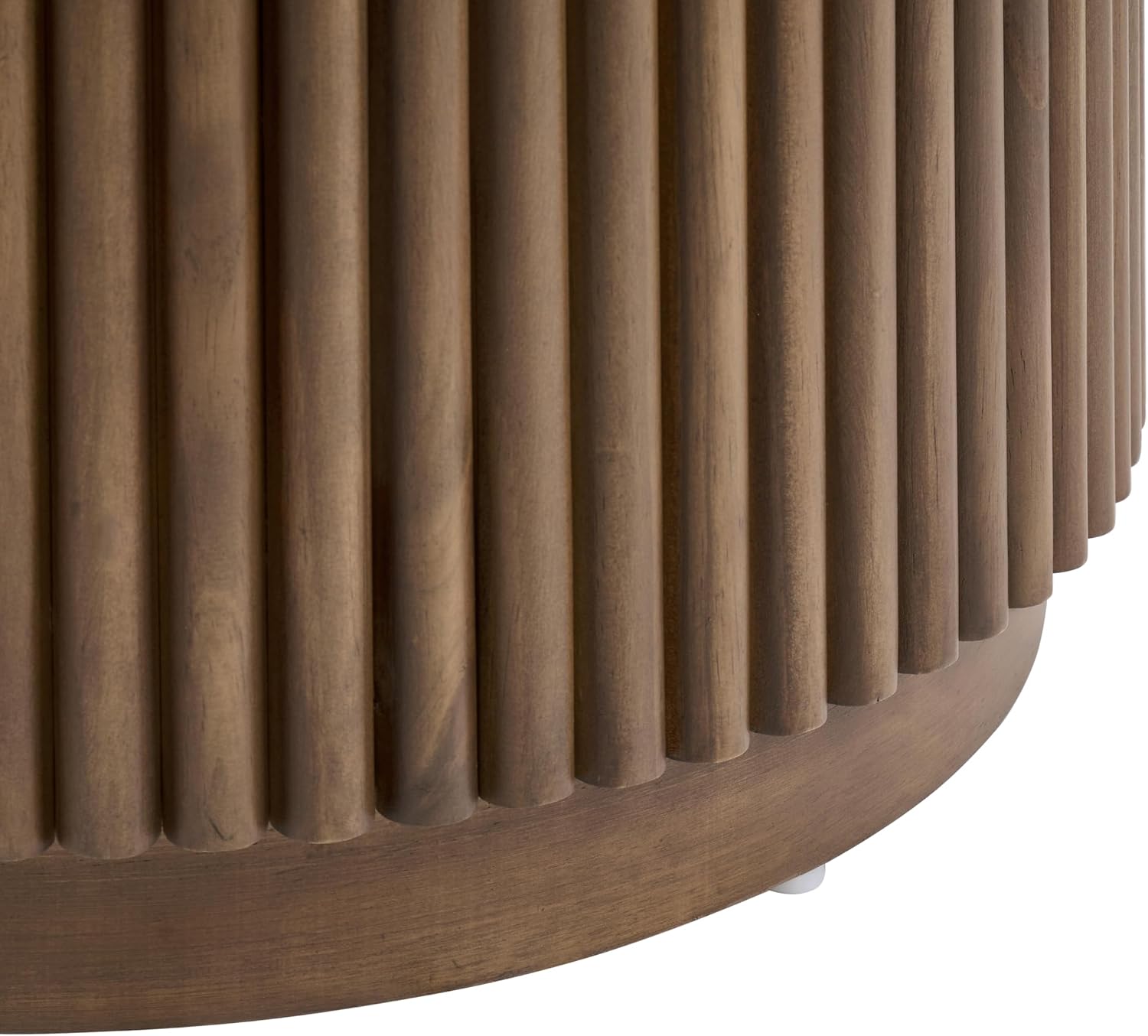 Christopher Knight Home Amano Modern Coffee Table Set of 2, Wooden Round Side Table and Coffee Table Set, Living Room Center Table Set, Walnut