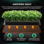 MARS HYDRO 10''x 20.75'' Seedling Heat Mat with Thermostat Combo Set，Heating Pad for for Germination, Indoor Gardening, Greenhouse