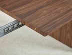 Expandable Dining Table,Wood Extendable Dining Room Kitchen Dinner Table, Long Dining Table for Kitchen
