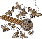 Outdoor Bees Wind Chimes Gifts for Mom - Bronze Memorial Wind Bells, Mobile Sympathy Wind Catcher, Romantic Bee Decor, 7 Bees Windchimes for Home, Balcony, Tree, Garden Festival Hanging Decoration