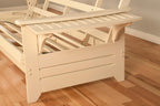 Kodiak Furniture Phoenix Futon Set with Oregon Trail Java Mattress and Storage Drawers, Full, Barbados