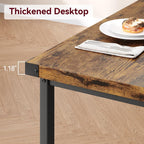 GAOMON Dining Table Set for 4, Wooden Kitchen Table with 2 Benches, 3 Piece Rectangular Dining Room Set, Space Saving Kitchen Tables Sets for Apartment, Small Space, Home, Rustic Brown