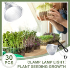Macarrie 30 Pack 5.5 Inch Clamp Lamp Light with Aluminum Reflector, 6ft SPT-2 18awg Cord and Adjustable Stand Fixture E26 Socket, up to 150 Watt, with Bulb Guard