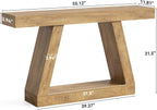 LITTLE TREE 55-Inch Sofa Table with Storage, Farmhouse Console Table for Home, Rectangular Wooden Entryway Furniture for Living Room, Bedroom, Office, Hallway, Oak