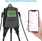 Inkbird WiFi Heat Mat Reptile Thermostat Controller Temperature Controller with 2 Probes and 2 Outlets, IPT-2CH Reptiles Heat Mat Thermostat (Max 250W per Outlet)