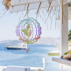 Turtle 3D Wind Spinner Kinetic Metal Art Hanging Wind Spinner Outdoor Decoration Ocean Ornaments Decor for Yard and Garden