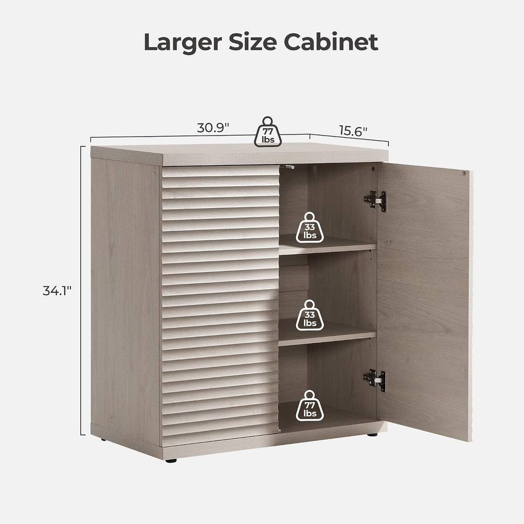 SICOTAS Buffet Cabinet with Storage Sideboard Cabinet with Doors & Shelves