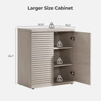 SICOTAS Buffet Cabinet with Storage Sideboard Cabinet with Doors & Shelves